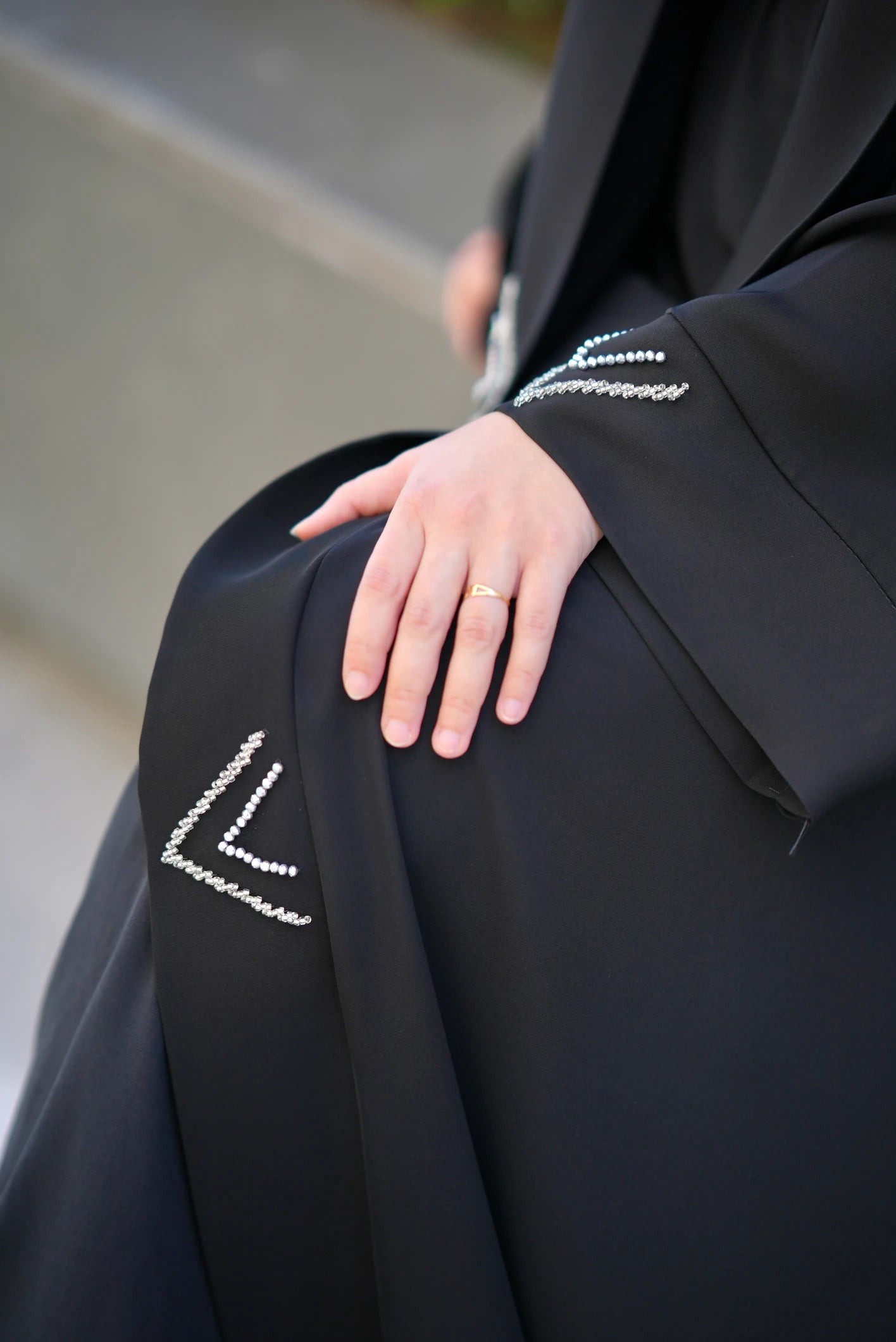 The Crystal Chevron Abaya