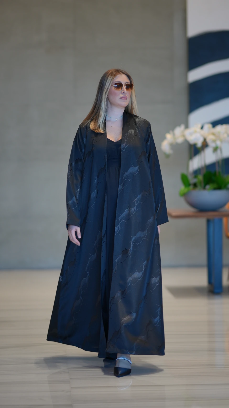 The Midnight Noir Jacquard Abaya