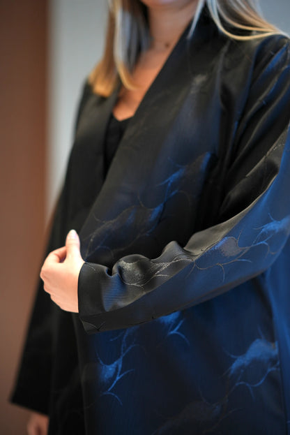 The Midnight Noir Jacquard Abaya