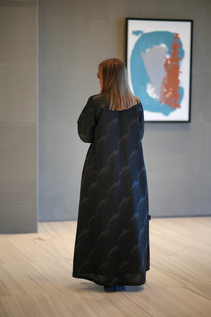 The Midnight Noir Jacquard Abaya