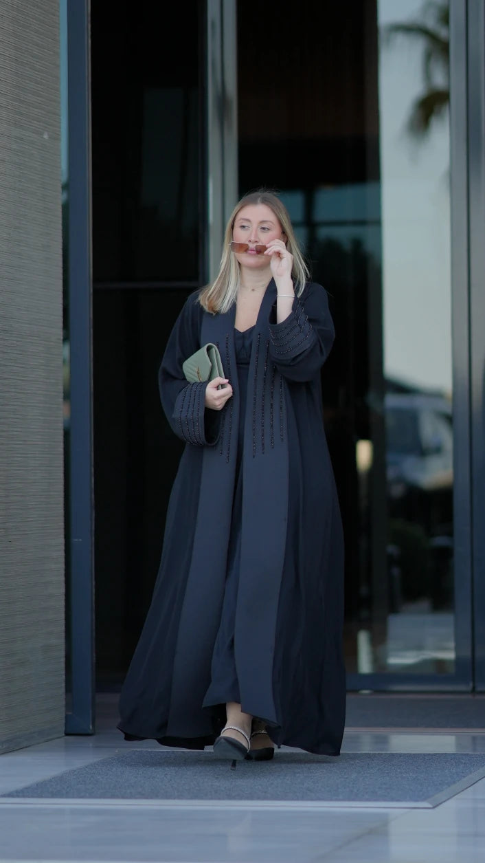 The Obsidian Beaded Abaya