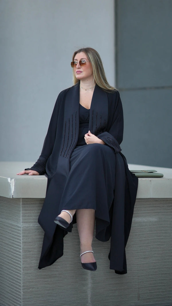 The Obsidian Beaded Abaya