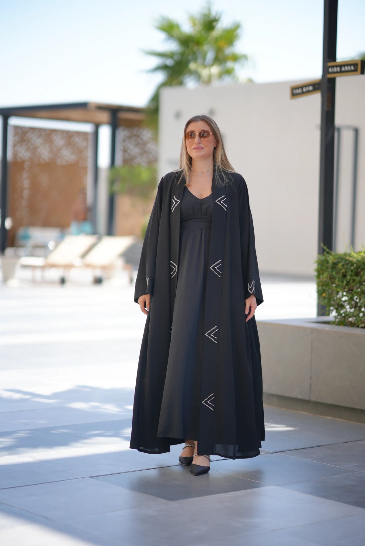 The Crystal Chevron Abaya