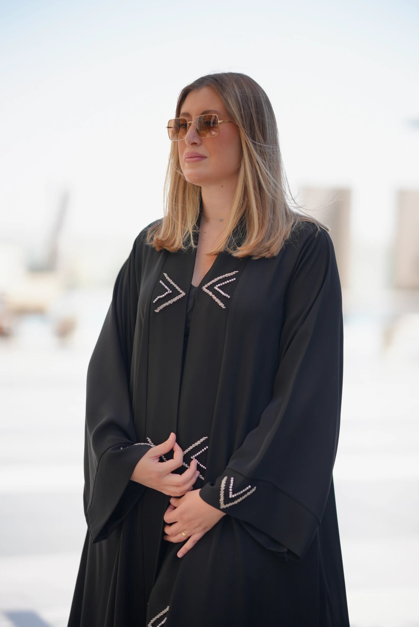 The Crystal Chevron Abaya