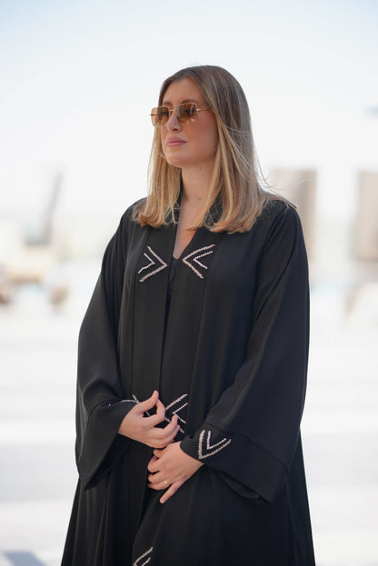 The Crystal Chevron Abaya