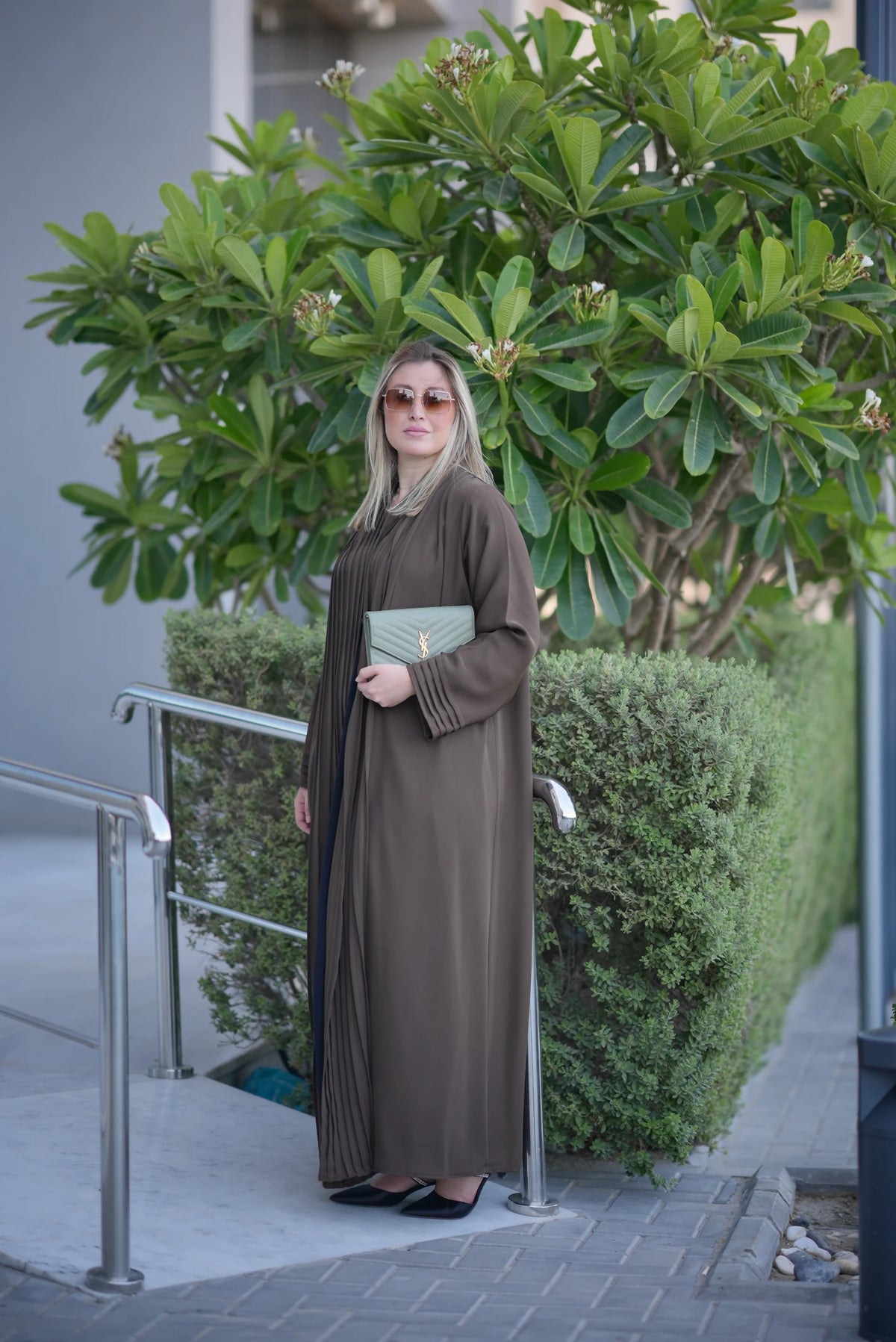 The Earth Ombré Pleat Abaya