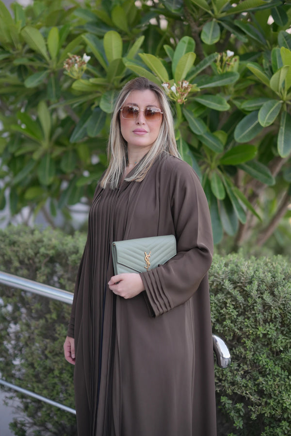 The Earth Ombré Pleat Abaya