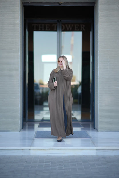 The Earth Ombré Pleat Abaya