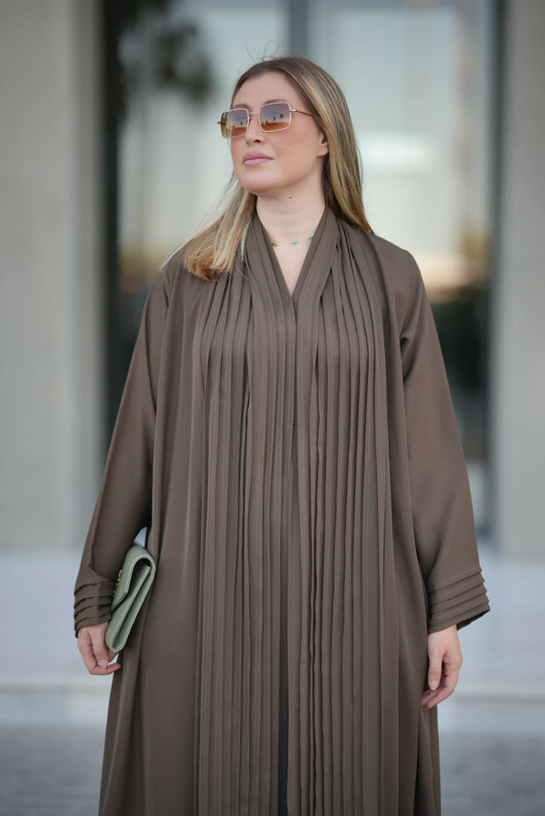 The Earth Ombré Pleat Abaya